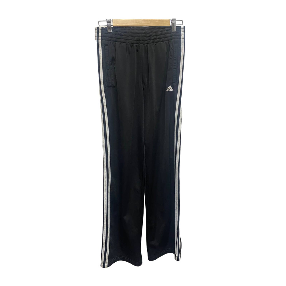 adidas Black Track Pants with White Stripes